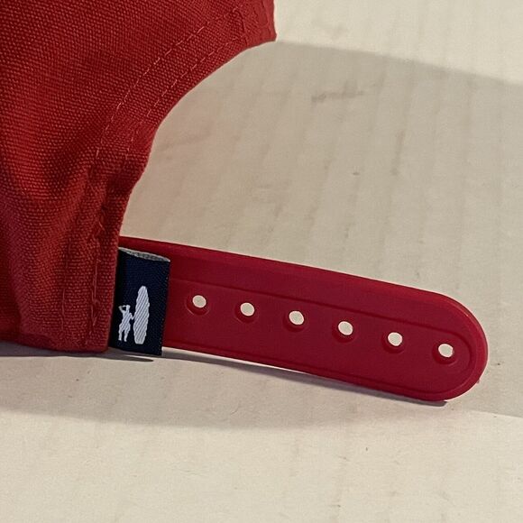 Johnnie-O Hat Cap Snap Back Adult Beach Golf Surf Red Patch Rope Adjustable Hat - Picture 11 of 13